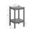 Outdoor HDPE Double-Layer Side Table – Gray Patio End Table With Storage Shelf, All-Weather, Low-Maintenance & Heavy-Duty Outdoor Accent Table