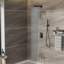 Douche double 10 po noire matte - fixée au mur avec douche à effet de pluie et à main, 1,8 gal / min, acier inoxydable, finition de la tête de finition, montée, valve incluse-117060438
