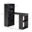 Bureau à domicile avec tablettes de rangement à 6 niveaux, table d'écriture avec bibliothèque-11866036-11866035