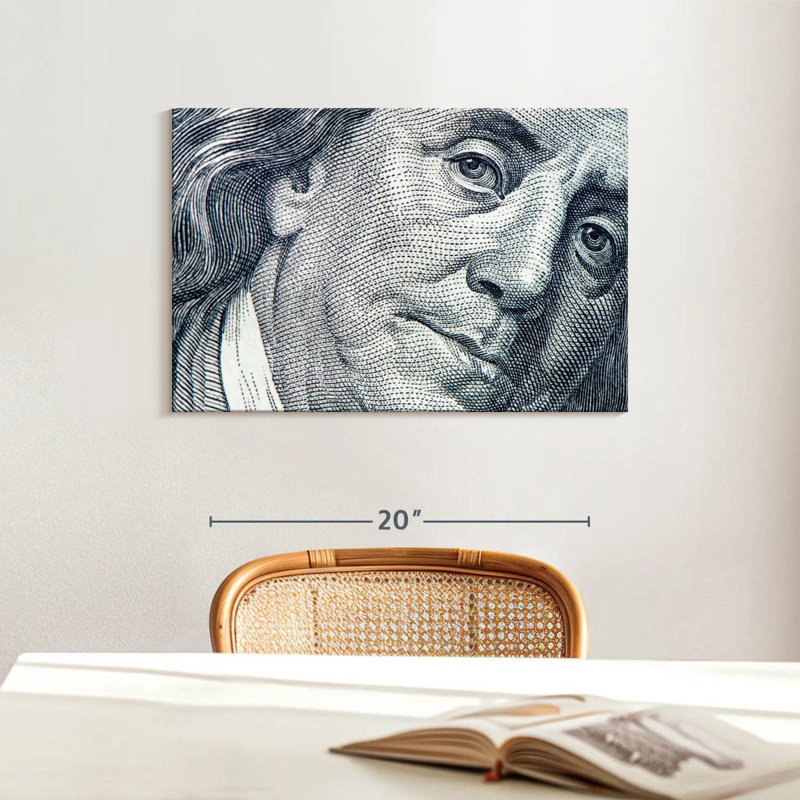 Leisha Benjamin Franklin Face, 16" H x 24" W