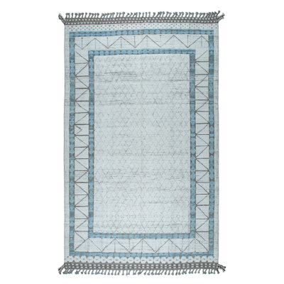 Markitta Ivory Hand-Knotted Wool Area Rug