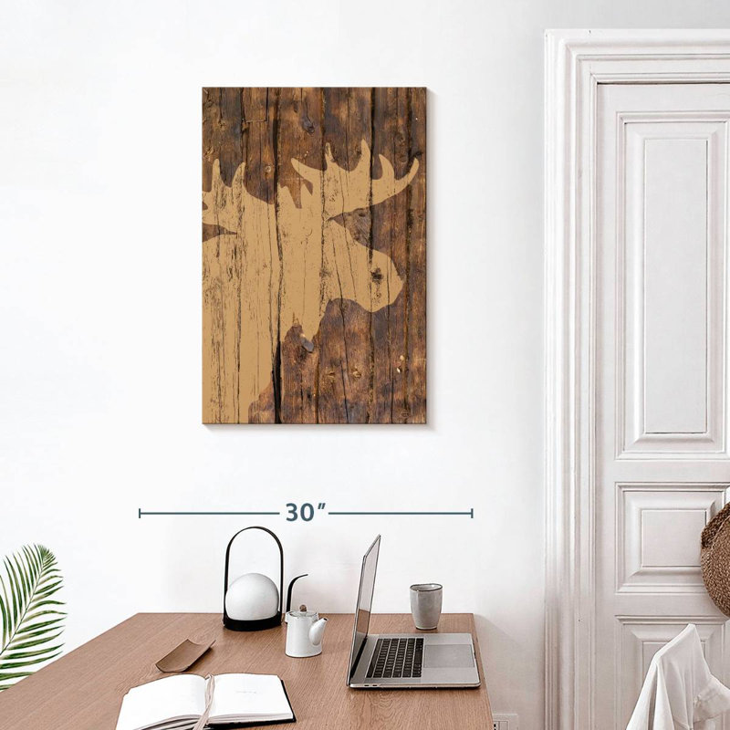 Brampt Wooden Moose, 30" H x 20" W