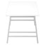 Table basse de style moderne pour le salon, L 40 po rectangulaire, stratifié blanc avec base en métal gris 40 po