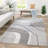Modern Area Rug with Abstract Artful Pattern in Beige and Grey-588230502