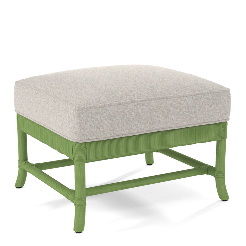 Lafayette Ottoman, Navy, Snow Crypton Performance; 0884-91