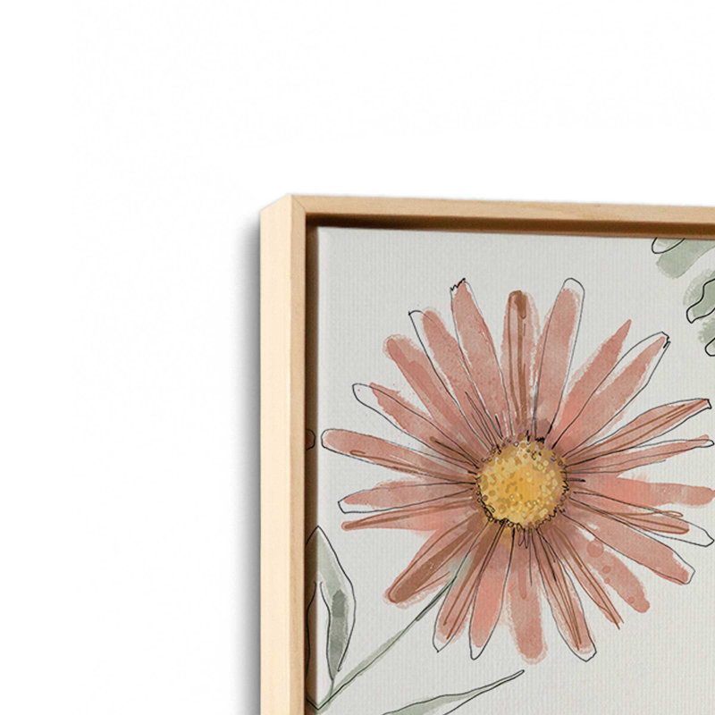 «Botanical Encouragement I», reproduction sur toile, Cadre flottant en érable américain, H 32,75 po x l 32,75 po