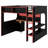 All-in-One Loft Bed with Desk, Lights & Charging Station-1528519278