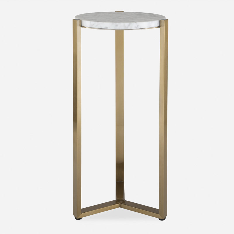 Kenerly Carrara Marble Drink Table