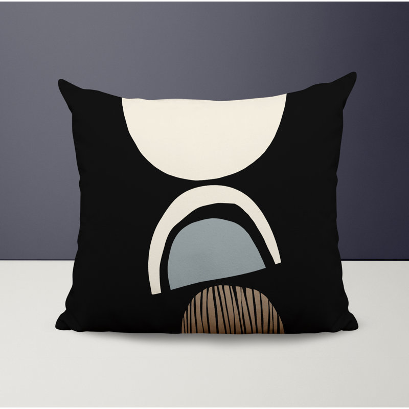Jeté carré / extérieur en polyester Chamu, L 15 po x H 15 po, Gris