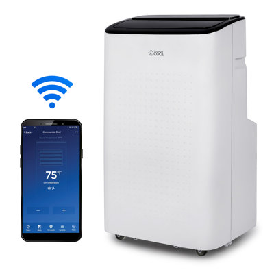 CCPAC Series Commercial Cool 6,350 BTU SACC/CEC Smart Portable Air Conditioner, 9,000 BTU ASHRAE 128, White