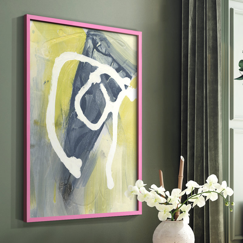Delightful I, reproduction encadrée - bois massif, Rose, H 10 po x l 8 po