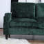Canapé pour trois personnes, structure en bois massif, tissu chenille, poche latérale, avec deux porte-gobelets, repose-pieds avec rangement et canapé de salon Canapé modulaire confortable-219499567