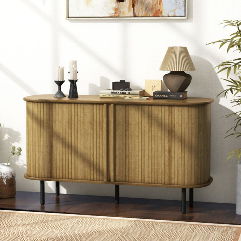 Buffet 47 pouces avec tablettes réglables pour la cuisine, la salle à manger, le salon, le vestibule