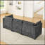 Canapé-lit modulaire convertible avec repose-pieds, canapé 3 places en L avec accoudoirs rembourrés, canapé Cloud pour salon, appartement et bureau