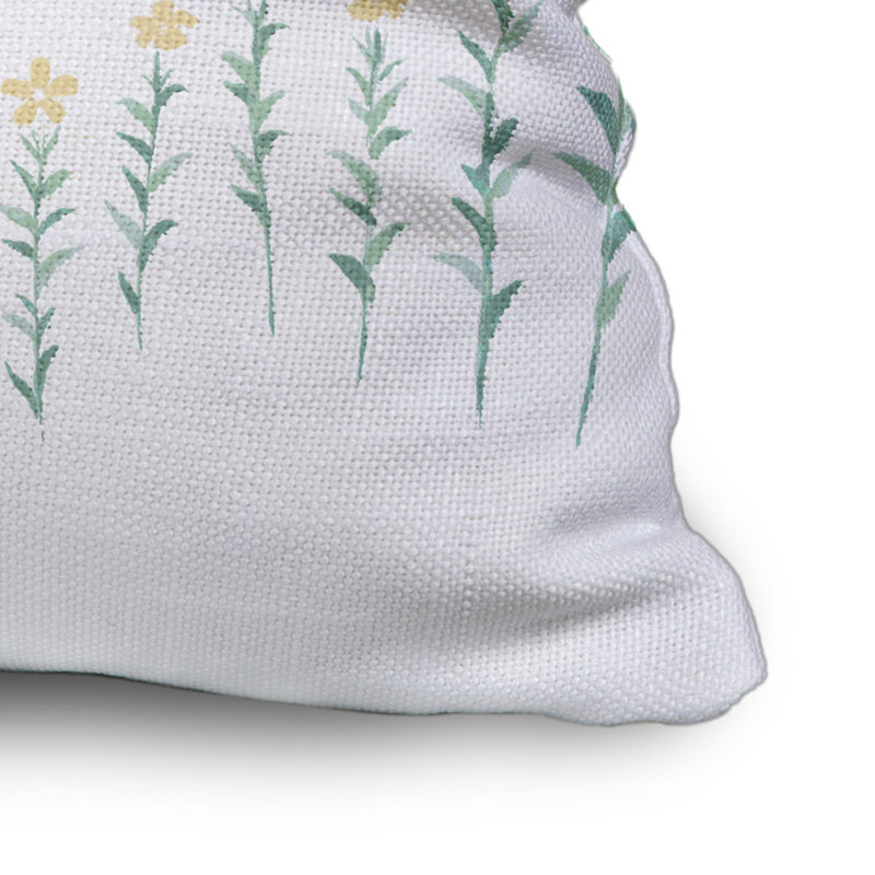  Housse et insert de coussin carré en coton, 18" x 18", Jaune