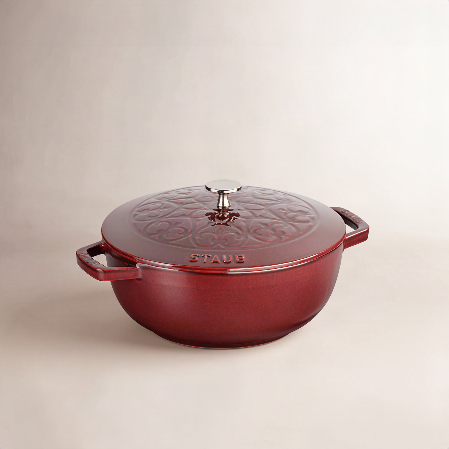Enameled Cast Iron Braiser, Grenadine