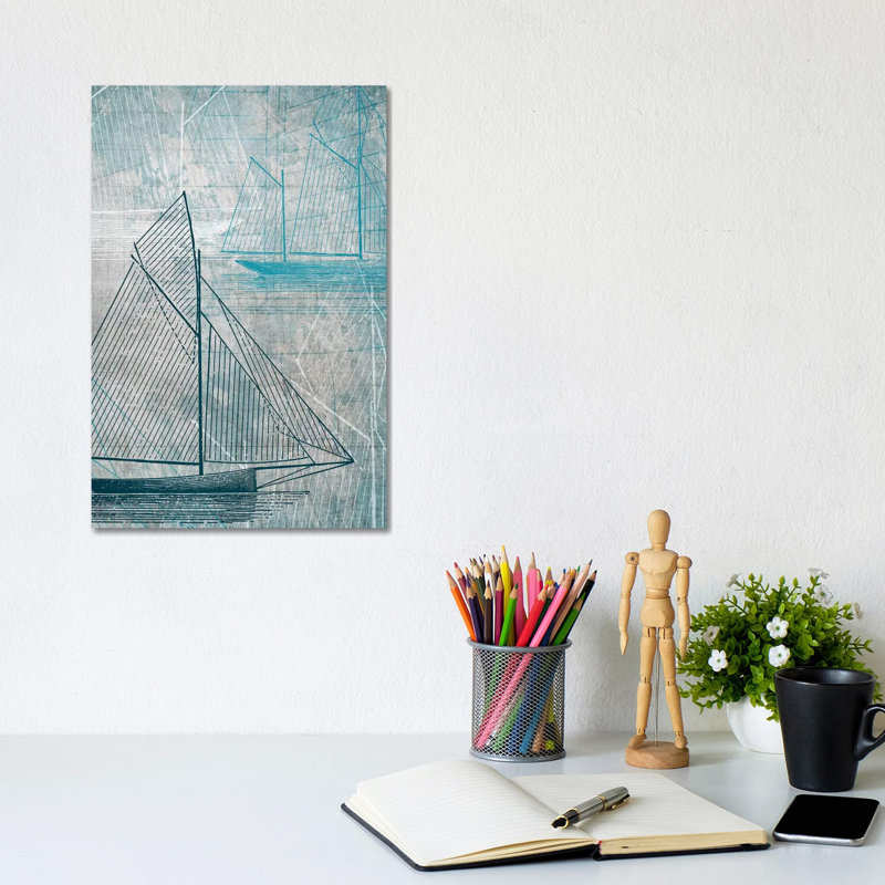 Daniela's Sailboat IV by Aimee Wilson - Wrapped Canvas Print, 20.32 cm H x 30.48 cm W