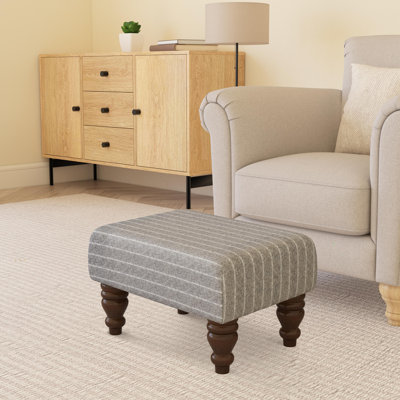 Autryville Wood Turned Leg - Pinstripe Wool
