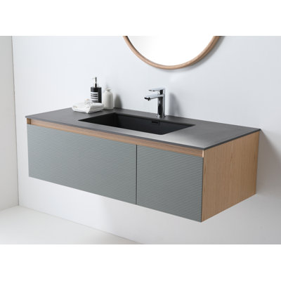 Ensemble de meuble-lavabo mural simple 59,06 po Diella