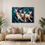Chats Peterbald, art mural gris en métal-1604978215