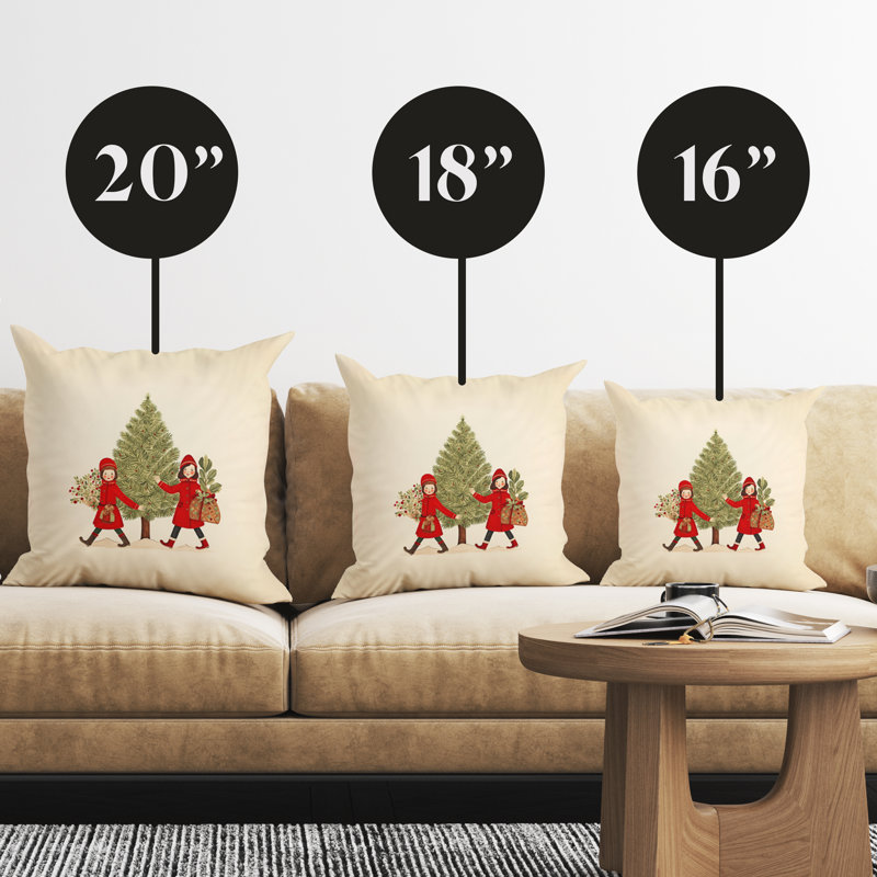 Housse de coussin Christmas Hello, H 16 po x l 16 po