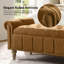 Banc de rangement traditionnel l 58,5 po Georgia avec pieds en bois massif et garniture cloutée Georgia-2031341265