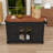 Farmhouse Kitchen Island Cart with Drop Leaf, Power Outlets, Ample Storage and Tempered Glass Doors-1039497488