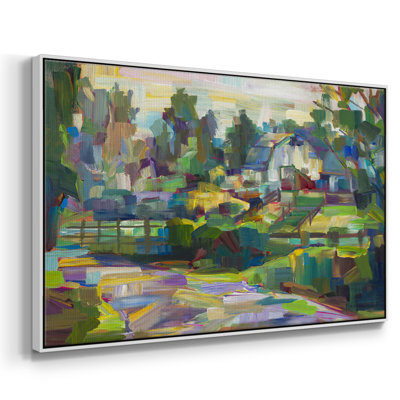 White Barn, reproduction sur toile encadrée