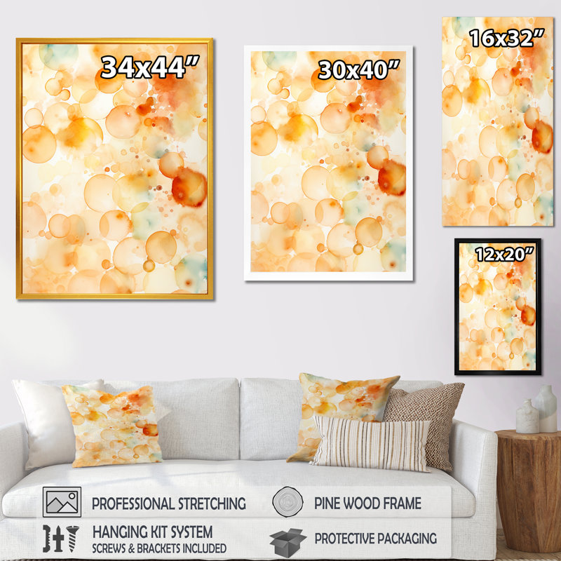 Sunset Reverie Abstract Collages I - Abstract Collages, art mural, Cadre doré simple, H 32 po x l 24 po x P 1 po