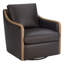 Fauteuil d'appoint pivotant en cuir Grayton-108739215