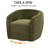 Swivel Accent Chair,Modern Comfy Round Barrel Chair With Upholstered,Fabric In Gray-1568361207