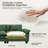 154" W U-Shaped Modular Sectional Sofa With Deep Seat, Cloud Couch With Four Ottomans & Removable Cushions-Green-1624108046