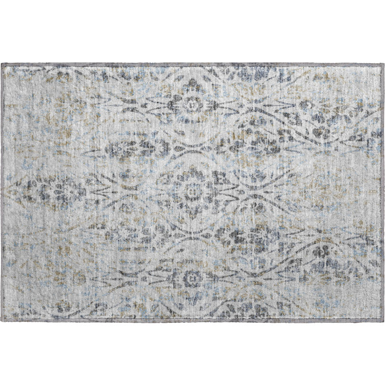 Premium Machine Washable Prisco Gray Rug
