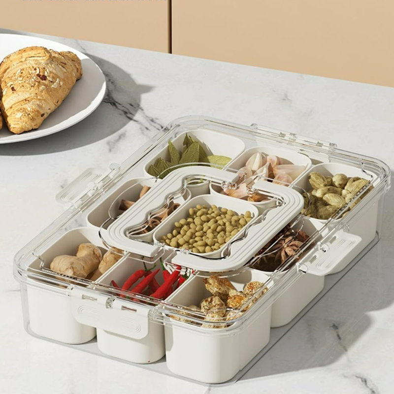 Boîte à collation divisée à 9 compartiments pour casse-croûte