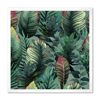«Tropical Palm Leaves In Jungle», reproduction d'art sur toile traditionnelle