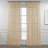 Triple Pinch Pleated Extra Long and Extra Wide Faux Linen Sheer Single Panel-92185586-92185583
