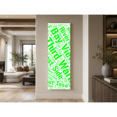 Milwaukee Neighborhoods Word Art — Green — Canvas Wall Art