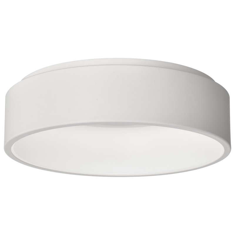 Plafonnier encastré 1 lumière DEL Lucien, Blanc, H 6,06 po x l 6,06 po x P 17,75 po