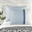 Ensemble de literie de luxe très grand, polyester hypoallergénique, élégant motif damassé bleu pour la chambre à coucher