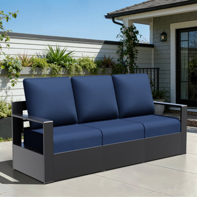 Coussins de canapé d'extérieur toutes saisons, tissu en oléfine et coussins de remplacement résistants à l'eau et aux rayons UV pour meubles de patio, beige, bleu, rouge, 1 à 5 paires