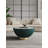 Anderson 28" Modern Vegan Leather Upholstered Stainless Steel Coffee Table with Sintered Stone Top in Green-1822890458