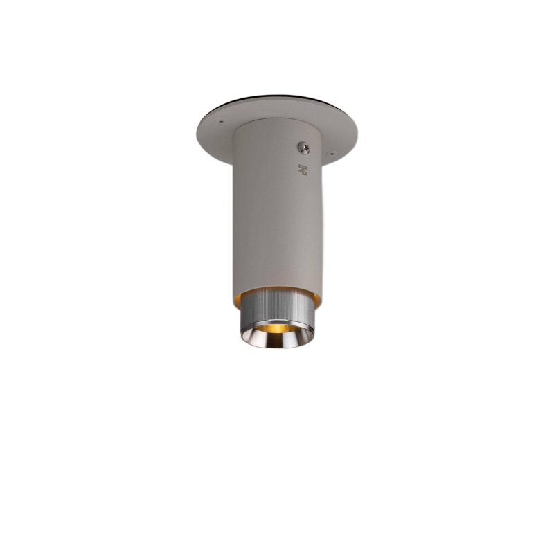 1 - Light Flush Mount, Steel, Stone
