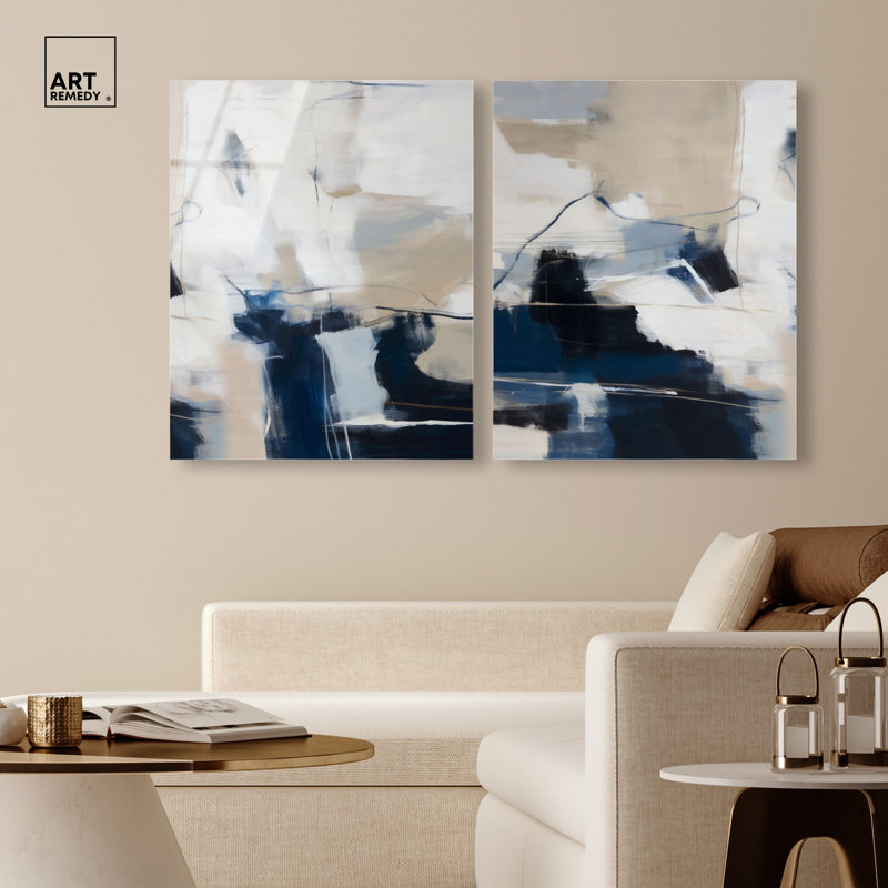 Ensemble de décorations murales bleues Sea Art par Art Remedy, 24 x 30, H 30 po x l 24 po, Toile non encadrée