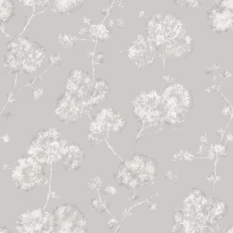 Papier peint adhésif floral décoloré par le soleil, Gris poudre