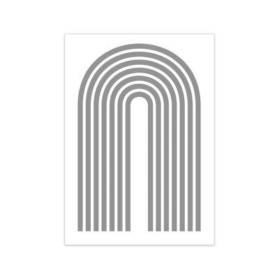 Grey Modern Rainbow Original - Print