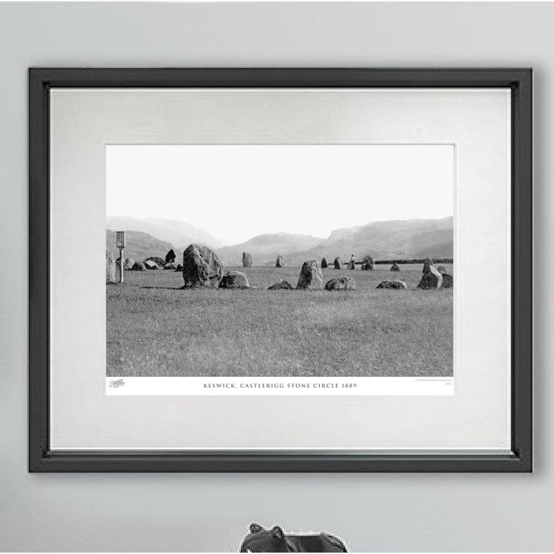 Keswick, Castlerigg Stone Circle 1889 by Francis Frith - Single Picture Frame Print, 60cm H x 80cm W x 2.3cm D