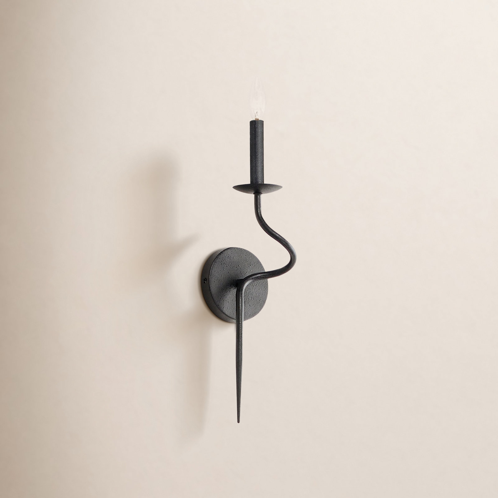 Olivia Iron Candle Wall Light