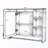 3-In-1 Wall Mounted Bathroom Cabinet With Adjustable Shelves & Soft Close Doors-1854463258-1854463257