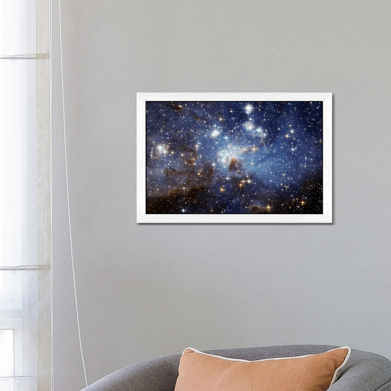 LH-95 Stellar Nursery (Hubble Space Telescope) - Floater Frame Print on Canvas, White Framed Canvas, 152.5 cm H x 101.5 cm W