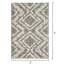 Tapis d'intérieur gris en polyester tissé à la machine Eliot-842874213